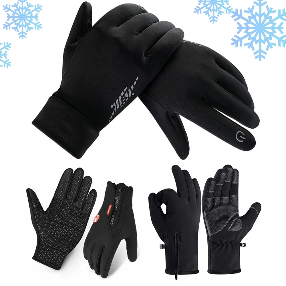 Men Women Winter Warm Gloves, Windproof Waterproof Anti-Slip Thermal Touch Screen Gloves for Men Women, Valentines Day Gifts