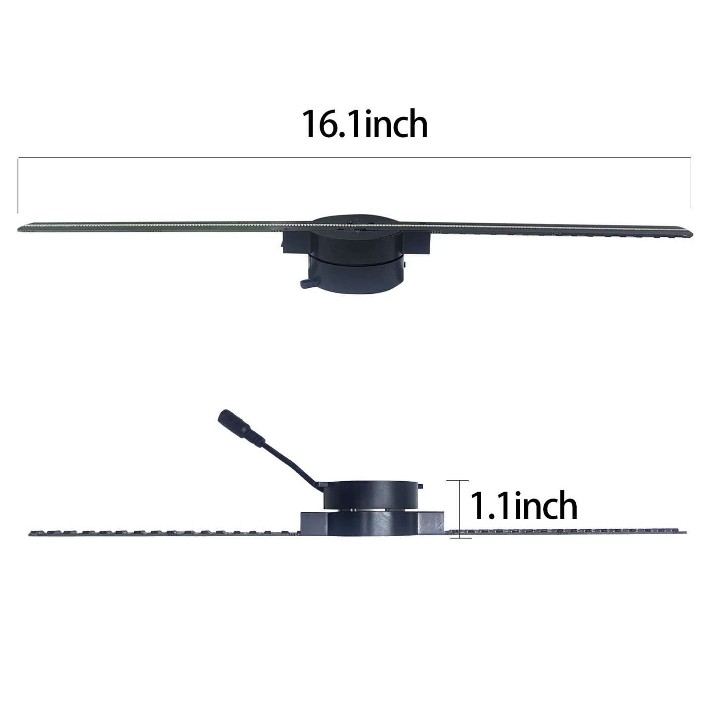 Naked Eye 3D Fan Rotating LED Holographic Projection Light Advertising Machine Wall-Mounted Indoor Outdoor Stereoscopic Imaging