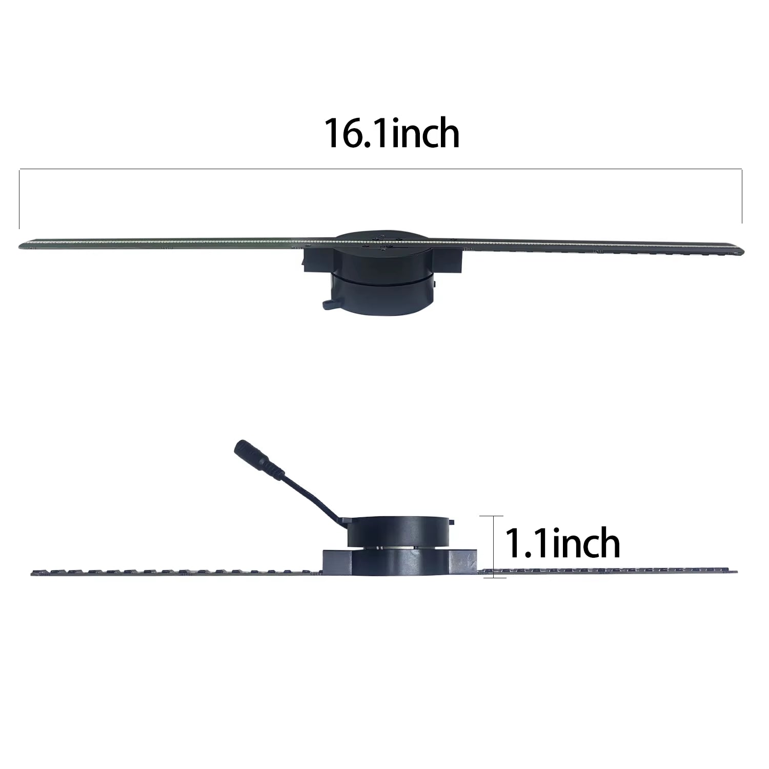 Naked Eye 3D Fan Rotating LED Holographic Projection Light Advertising Machine Wall-Mounted Indoor Outdoor Stereoscopic Imaging