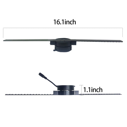 Naked Eye 3D Fan Rotating LED Holographic Projection Light Advertising Machine Wall-Mounted Indoor Outdoor Stereoscopic Imaging