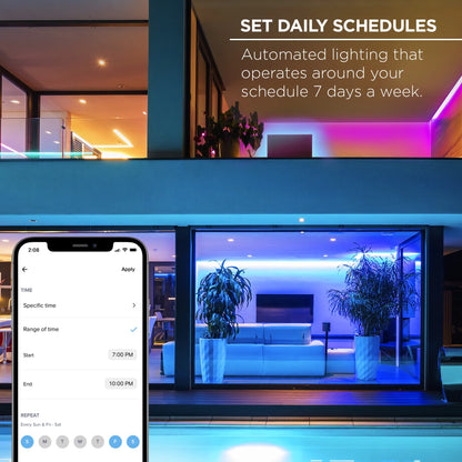 Smart RGB Strip Lights, 16Ft, Sound-Sync
