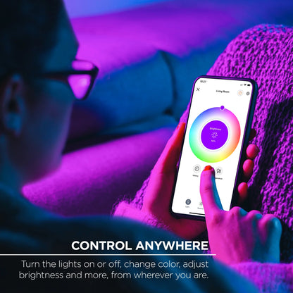 Smart RGB Strip Lights, 16Ft, Sound-Sync