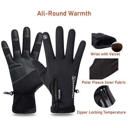 Men Women Winter Warm Gloves, Windproof Waterproof Anti-Slip Thermal Touch Screen Gloves for Men Women, Valentines Day Gifts