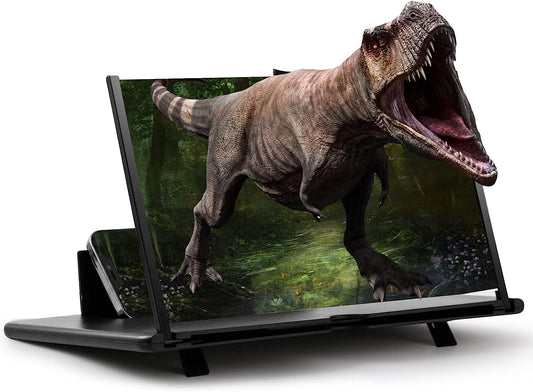 Screen Magnifier for Cell Phone, 14" Magnifying Screen 2025 Upgraded HD 3D Amplifier Stand with Enlarger Compatible with All Smartphones for Movies Videos Gaming