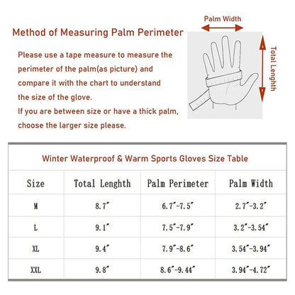 Men Women Winter Warm Gloves, Windproof Waterproof Anti-Slip Thermal Touch Screen Gloves for Men Women, Valentines Day Gifts
