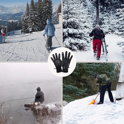 Men Women Winter Warm Gloves, Windproof Waterproof Anti-Slip Thermal Touch Screen Gloves for Men Women, Valentines Day Gifts